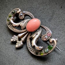 Jugendstil Prunk Brosche