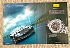 BREITLING BENTLEY MOTORS - RAHMENBARES SAMMLERSTÜCK ORIGINAL KLASSISCHE UHR WERBUNG