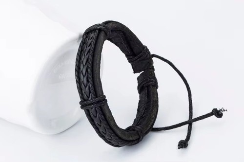 Geflochtenes leder charm - geflochtenes,