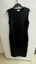 NEU Orig COS Kleid L 42 Microfaser Lang Schwarz Sommer Maxi Cut Out Ärmellos Sch