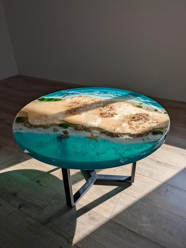Resin ocean wave couchtisch - ocean,
