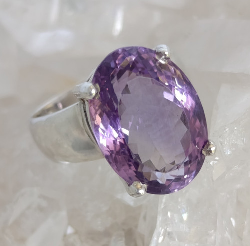 Amethyst ring facettiert 925 - ring,
