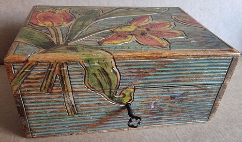 Jugendstil kästchen aus holz - kästchen,