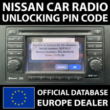 NISSAN RADIO PIN CODE BOSCH