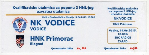 Ticket cro vodice - vodice, hnk