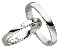 2x JC Trauringe Eheringe 925 Silber Spannring inkl.Gravur & Etui JC025