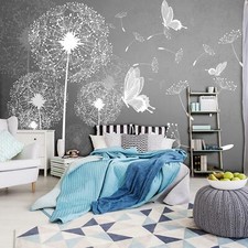 VLIES   Fototapete XXL Pusteblumen und Schmetterlinge  Tapete Vliestapete 15F011