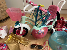 Baby Born + Baby Annabel Baby Born Fahrrad + Sehr Viel Zubehör 