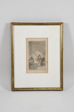 Q28T24- Daniel Nikolaus Chodowiecki (1726-1801) Radierung galantes Paar sign.