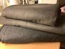 Stoffe Wolle Italien Meterware 5,80m Braun Anthrazit Nadelstreifen Mantel Jacke 