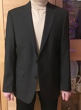 Sakko Pierre Cardin 24 (48) Dunkelgrau 100% Schurwolle Top Zustand