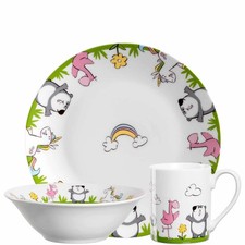 Leonardo Kindergeschirr BAMBINI 3-teilig - Einhorn/Panda/Flamingo