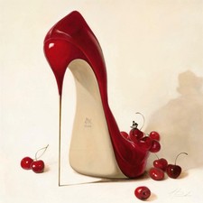 CHERRY - Inna Panasenko  50x50 Heels Kunstdruck Plakat Bild