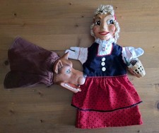 Vintage Handpuppe, Rotkäppchen und der Wolf