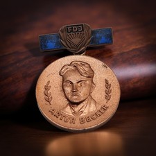 DDR FDJ Medaille Artur Becker Ehrenabzeichen Original Bronze Orden Auszeichnung