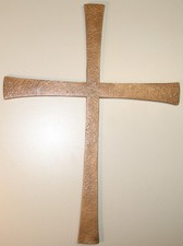 Schlichtes Bronze Wandkreuz /
