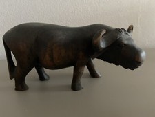 Büffel aus Holz handgeschnitzt | Unikat  aus Westafrika