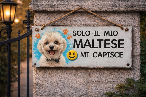 Türschild nur mein - mein, malteser