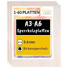 Sperrholz-Platte Dünne Multiplex Sperrholz-Zuschnitte | 3mm-24mm | A3 A4 A5 A6