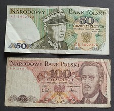 Polen 1988 Banknoten 50 und