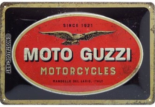 Relief blechschild moto guzzi - relief-blechschild,