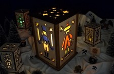 Erzgebirgische Lampe DIY Laterne Licht Weihnachten Deko Erzgebirge Engel