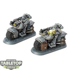 Space Marines - 2 Space Marine Bike Squad - bemalt