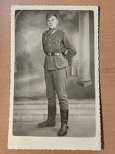 Foto Postkarte Soldat Uniform Mütze 2.WK F2
