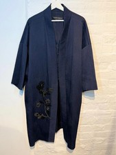 Marina Rinaldi verzierter Staubmantel Abendmantel - dunkelblau - Größe 20