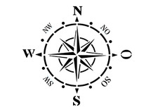 Schablone " Kompass ... " auf A4