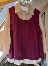 weiße Bluse mit Weste Gr. 44