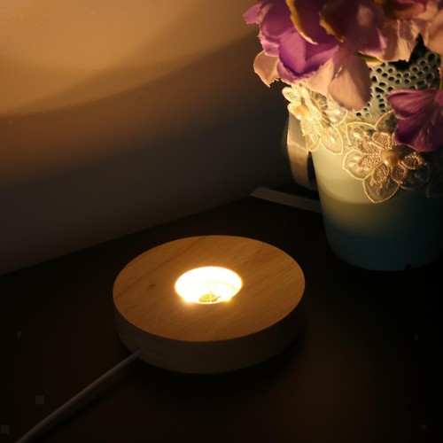 10cm holz led leuchtsockel - holz,