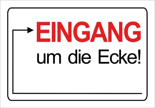 Eingang die ecke - ecke, links