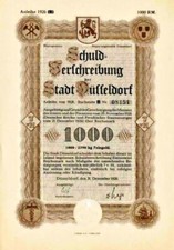 Düsseldorf gold stadt - düsseldorf, anleihe