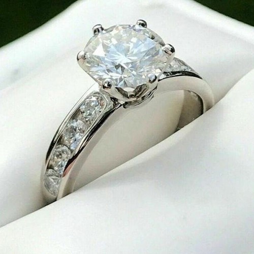 Rund diamant solitär - rund,