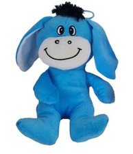 Plüschtier Esel blau ca 25 cm mit gestickten Augen, Kuscheltier, Stofftier