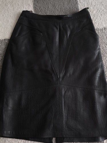 Vintage lederrock schwarz - lederrock,