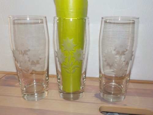 Bierglas mit edelweiss - bierglas,