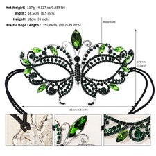 Maskerade Halloween Kostüm Ball Gesicht Augenmaske Frauen Metallic Kristall Venezianisch