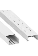 Kabelkanal PVC Weiß 60x110mm 1m mit Bodenlochung Installationskanal