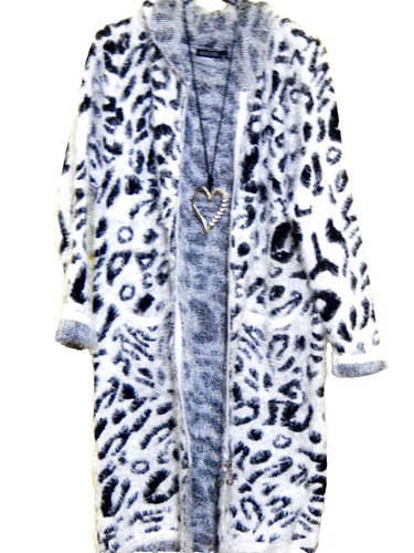 Kuschelige long strickjacke - kuschelige, long/strickjacke