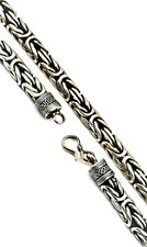 Schwere Königskette 10mm Vierkant Halskette 925 Sterling Silber 58cm Kette (12)