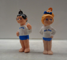 2 x Werbefigur DLRG Rettungsschwimmer & Schwimmerin  ca. 4cm Unbespielt !!