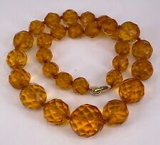 Bernsteinkette, Kugelkette, Königsberger Schliff, Real Amber, 53,4 g (S 5201)