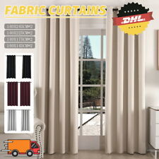 2er Set Vorhänge Gardine blickdicht mit Ösen Thermogardine Verdunklung Vorhang