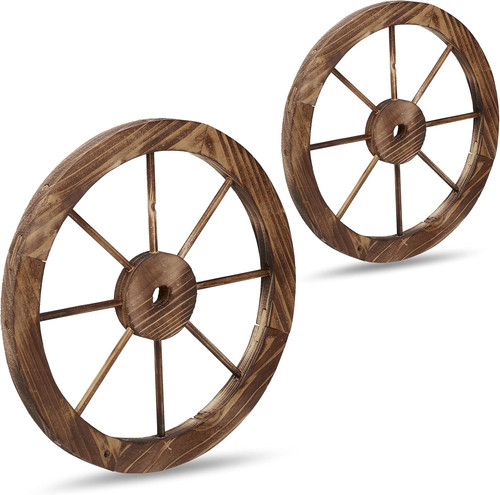 Relaxdays wagenrad aus - aus, holz