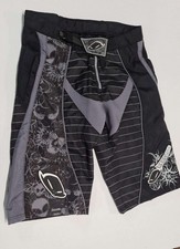 Herren Kurze Hose Gr.48/30 Schwarz/Silber UFO Plast Alien Men Shorts