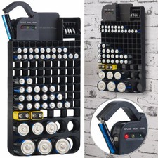 PEARL 2in1-Batterie-Organizer für 110 Batterien, mit Batterie-Tester