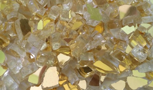 Feuerglas gold reflektierend - -,