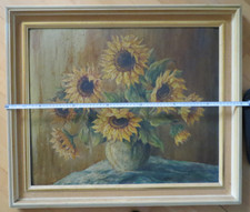 Sonnenblumen Bild und Rahmen zum Aufarbeiten für UpcyclerInnen nur Selbstabholun